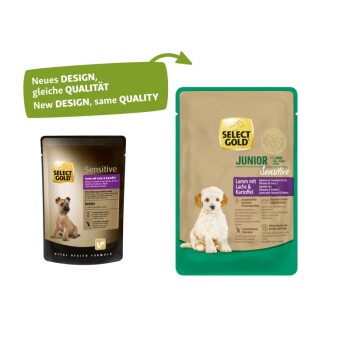 SELECT GOLD Nassfutter Hund Sensitive Junior 48x100 g