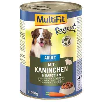 MultiFit Adult Ragout Kaninchen und Karotten 12x400 g