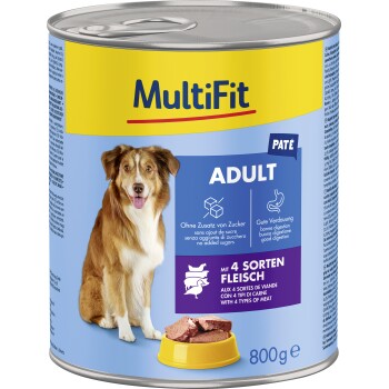 MultiFit Chunks in Paté 4 Sorten Fleisch 12x800 g