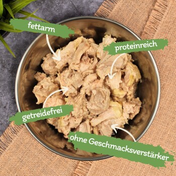 Lyra Pet Lecker.Pet Luna's 100 % Huhn und Pute Hundefutter Nassfutter 24x400 g