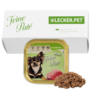Lyra Pet Lecker.Pet Josie's Feine Paté Reich an Kalb Hundefutter Nassfutter Vollnahrung 11x150 g