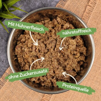 Lyra Pet Lecker.Pet Leo's Feine Paté Reich an Huhn Katzenfutter Nassfutter Vollnahrung 68x100 g