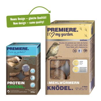 PREMIERE Meisenknödel 6er ohne Netz Mehlwürmer