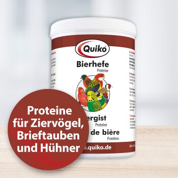 Quiko Bierhefe 400g: Eiweißreiche Ergänzung zum täglichen Futter für Ziervögel