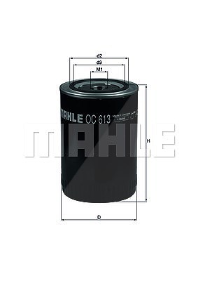 MAHLE ORIGINAL Ölfilter OC 613 Motorölfilter,Filter für Öl FIAT,PEUGEOT,CITROËN,Ducato Kastenwagen (250_, 290_),Ducato Bus (250_, 290_)