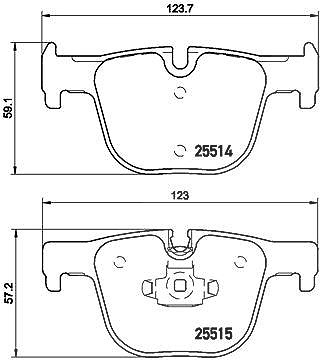 BREMBO Bremsbelagsatz P 06 072 Bremsbeläge,Bremsklötze BMW,3 Touring (F31),3 Limousine (F30, F80),3 GT (F34),4 Gran Coupe (F36),4 Coupe (F32, F82)