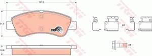 TRW Bremsbelagsatz GDB1677 Bremsbeläge,Bremsklötze PEUGEOT,CITROËN,DS,206 CC (2D),207 (WA_, WC_),208 I Schrägheck (CA_, CC_),207 SW (WK_)