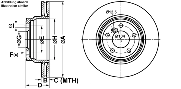 ATE Bremsscheibe 24.0120-0243.1 Bremsscheiben,Scheibenbremsen BMW,3 Touring (F31),3 Limousine (F30, F80),3 GT (F34),4 Gran Coupe (F36)