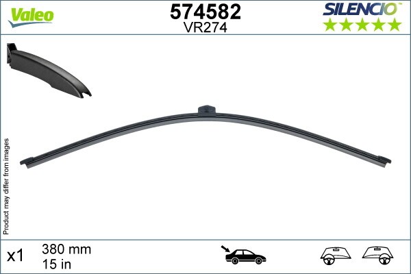 VALEO Scheibenwischer 574582 Wischblatt,Wischerblätter AUDI,A4 B9 Avant (8W5, 8WD),Q7 (4LB),A7 Sportback (4GA, 4GF),A1 Schrägheck (8X1, 8XK),Q7 (4MB)