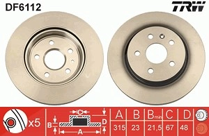 TRW Bremsscheibe DF6112 Bremsscheiben,Scheibenbremsen OPEL,SAAB,VAUXHALL,INSIGNIA Caravan,INSIGNIA,INSIGNIA Stufenheck,INSIGNIA A Country Tourer (G09)