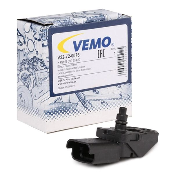 VEMO Luftdrucksensor, Höhenanpassung V22-72-0076  FORD,FIAT,PEUGEOT,Fiesta Mk6 Schrägheck (JA8, JR8),Fiesta Mk5 Schrägheck (JH1, JD1, JH3, JD3)