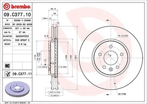 BREMBO Bremsscheibe 09.C377.11 Bremsscheiben,Scheibenbremsen OPEL,VAUXHALL,Astra J Sports Tourer (P10),ASTRA J,ZAFIRA TOURER C (P12),Astra J GTC (P10)