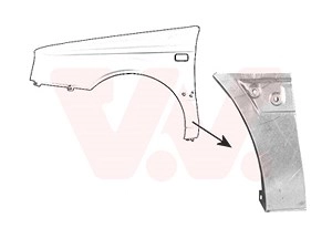 VAN WEZEL Kotflügel 5883155  VW,Golf III Cabrio (1E7),Golf IV Cabrio (1E)