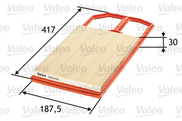 VALEO Luftfilter 585095 Motorluftfilter,Filter für Luft VW,SKODA,SEAT,Golf IV Schrägheck (1J1),Golf IV Variant (1J5),Lupo (6X1, 6E1),POLO (6N2)