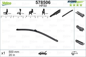 VALEO Scheibenwischer 578506 Wischblatt,Wischerblätter VW,AUDI,MERCEDES-BENZ,TIGUAN (5N_),T-Roc (A11),T-Roc Cabrio (AC7),A4 Avant (8K5, B8),Q5 (8RB)