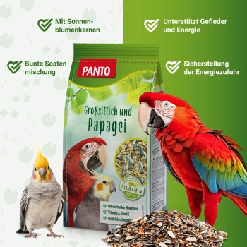 Panto ® GROSSSITTICH- UND PAPAGEIENFUTTER MIT PLURAMIN® 5 kg