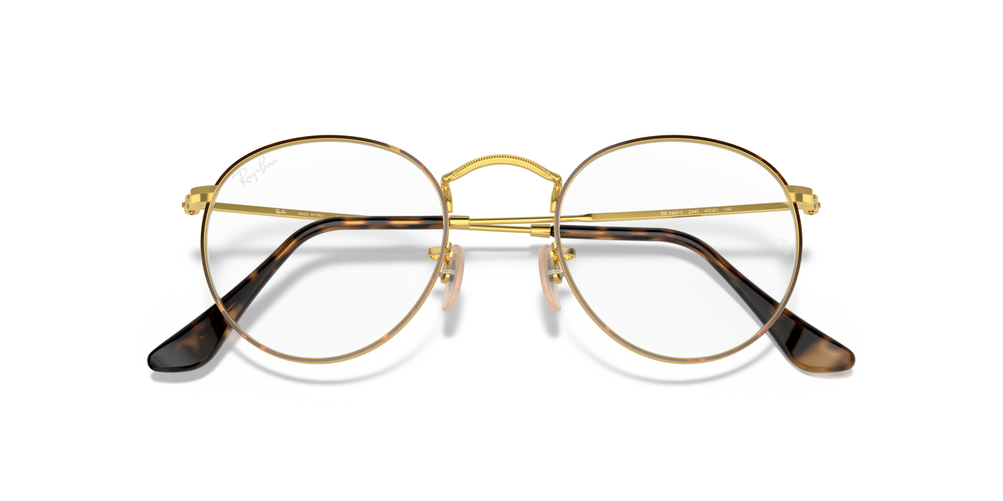 Ray-Ban ROUND METAL RX 3447V 2945 L, inkl. Gläser, Runde Brille, Unisex