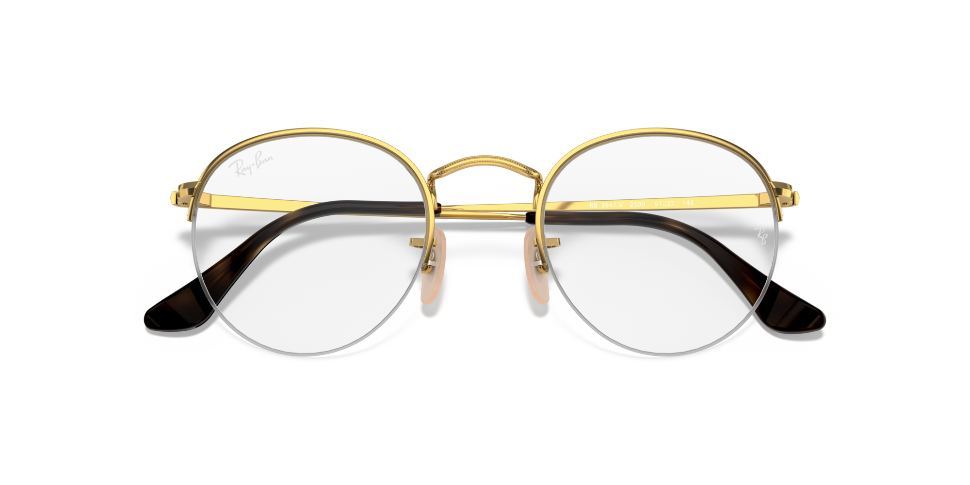 Ray-Ban RX 3947V 2500 small, inkl. Gläser, Runde Brille, Unisex