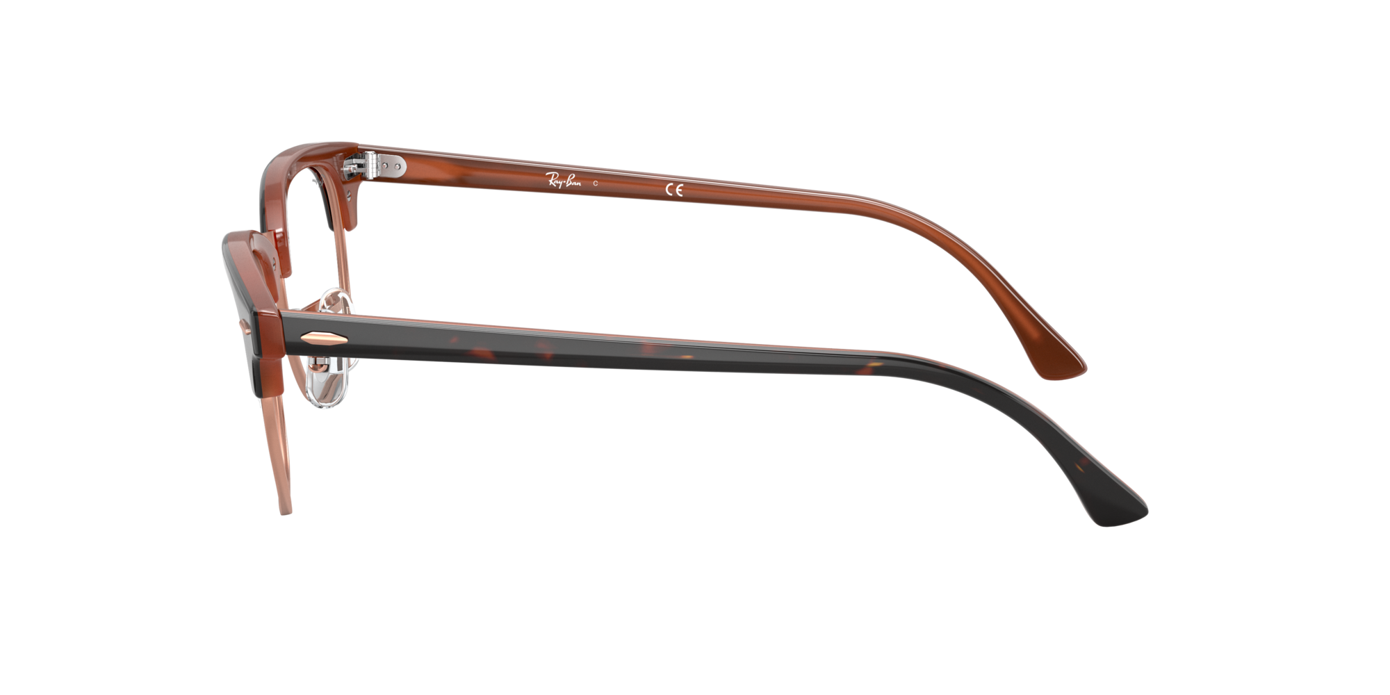 Ray-Ban Clubmaster RX 5154 5884 large, inkl. Gläser, Quadratische Brille, Unisex