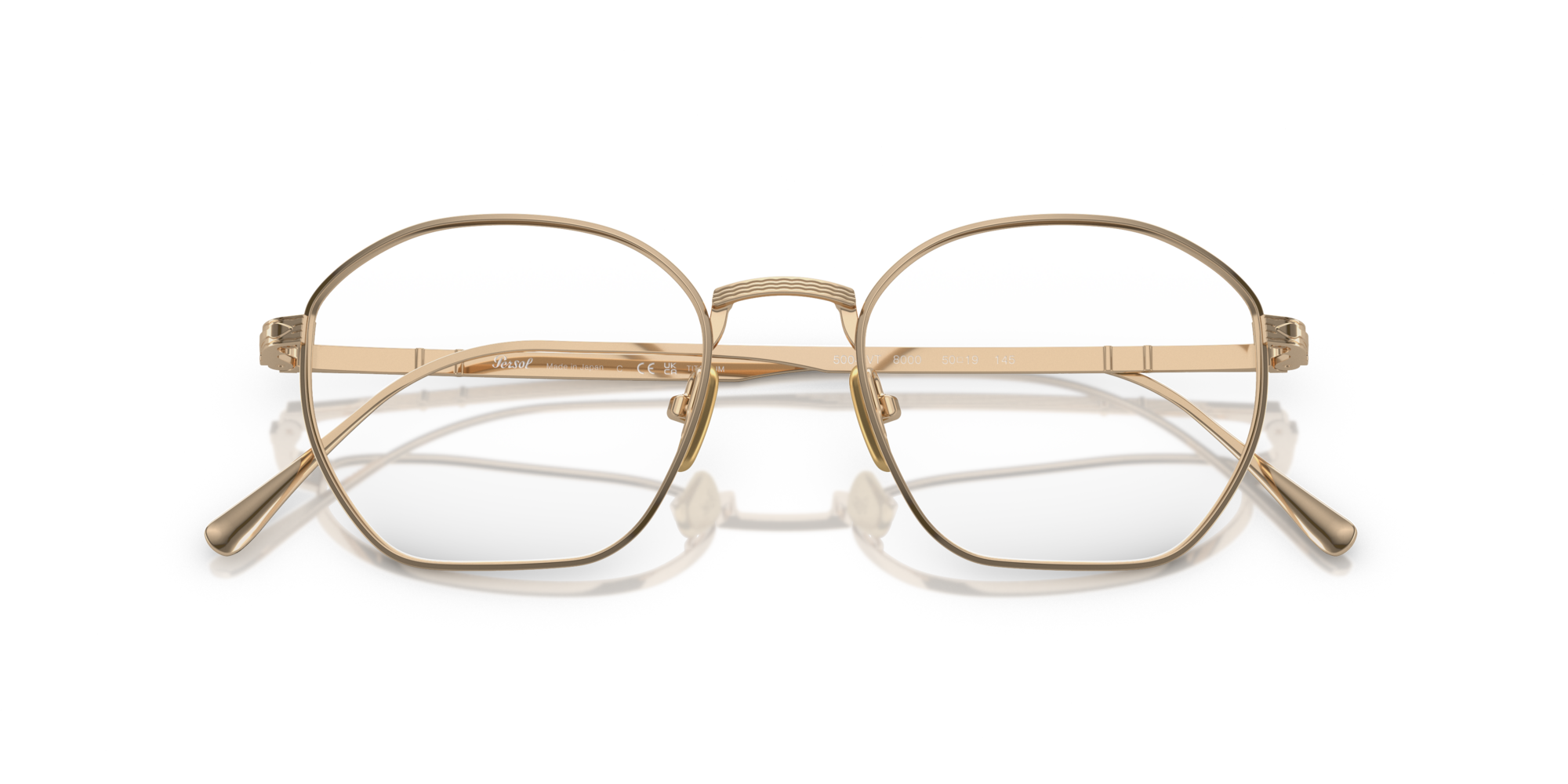 Persol PO 5004ST 8000, inkl. Gläser, Runde Brille, Unisex