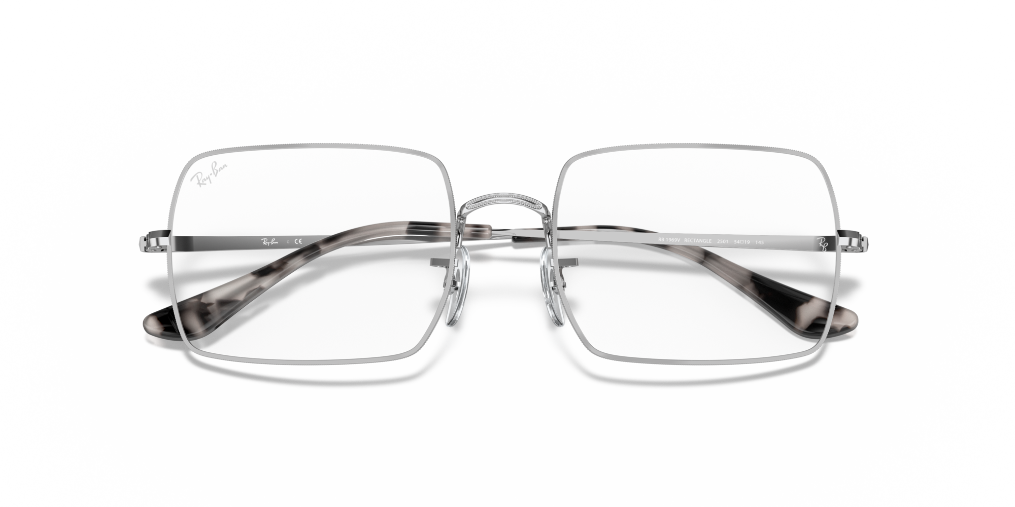 Ray-Ban Rectangle RX 1969V 2501, inkl. Gläser, Quadratische Brille, Unisex