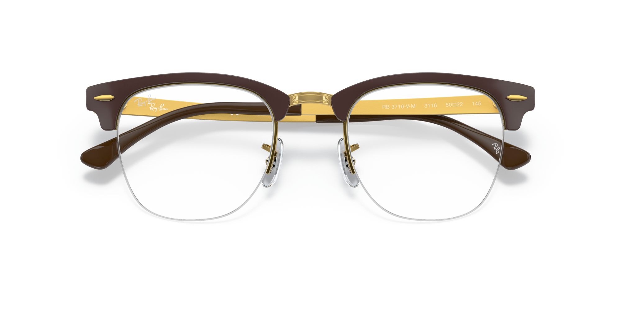 Ray-Ban Club Master RX 3716VM 3116, inkl. Gläser, Runde Brille, Unisex
