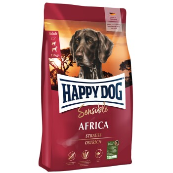 HAPPY DOG Sensible Trockenfutter Hund Adult, Africa 1 kg