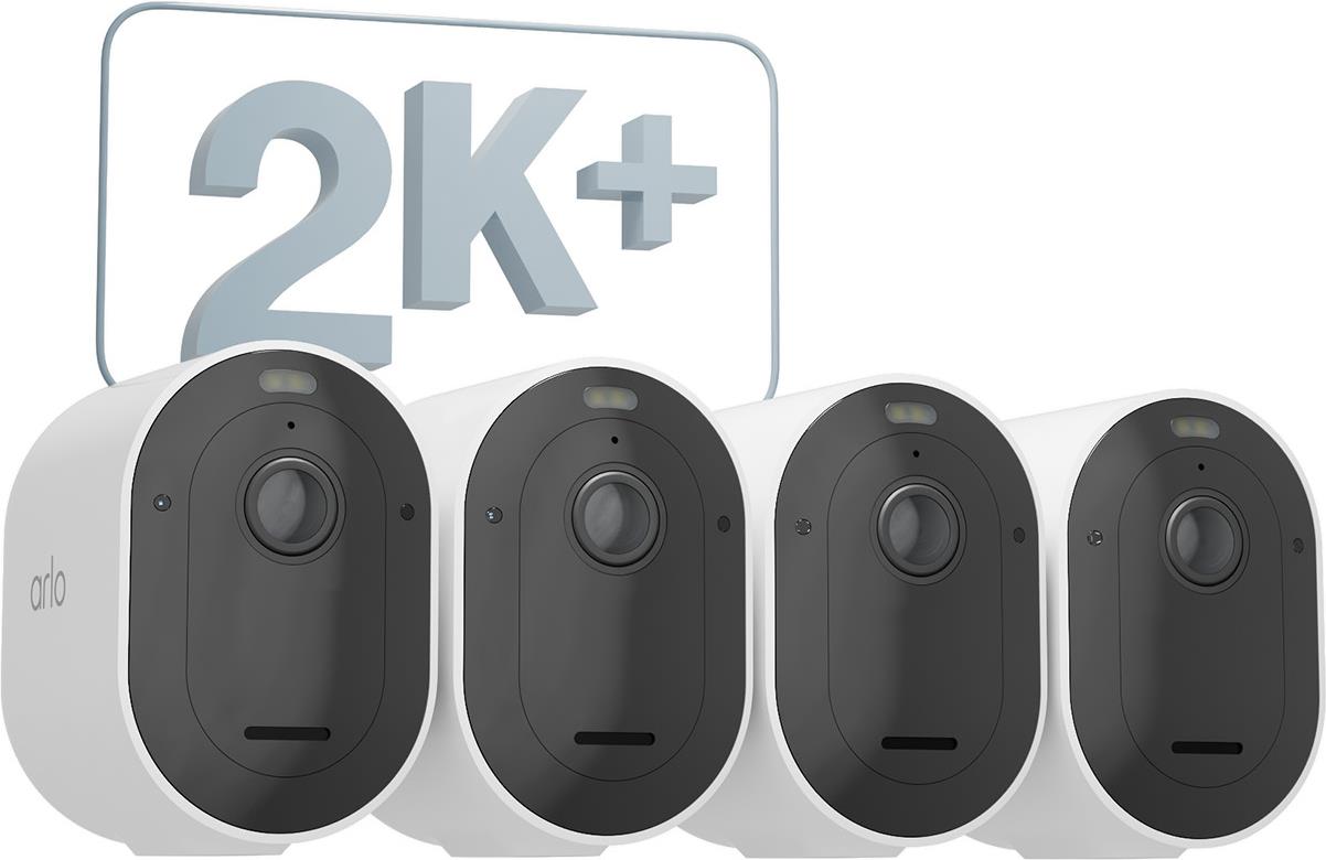 Pro 5 2K+ 4er Pack Überwachungskamera weiß