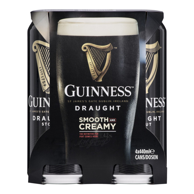 Guinness Draught mit Floating Widget Dose 4x 0,44L