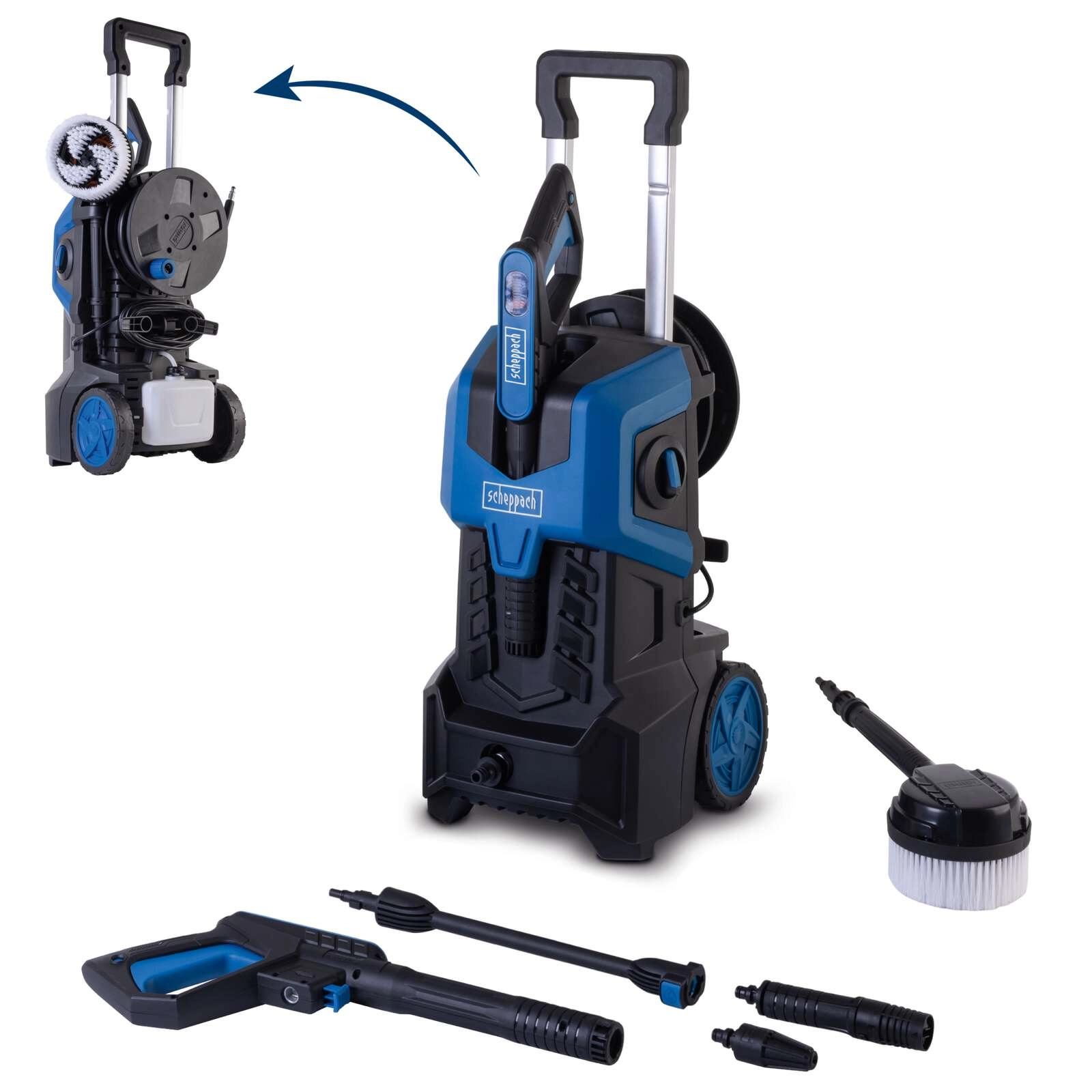 Elektro-Hochdruckreiniger HCE3000 Scheppach - 2400W | 480L/h | max. 180 Bar | Quick-Connect