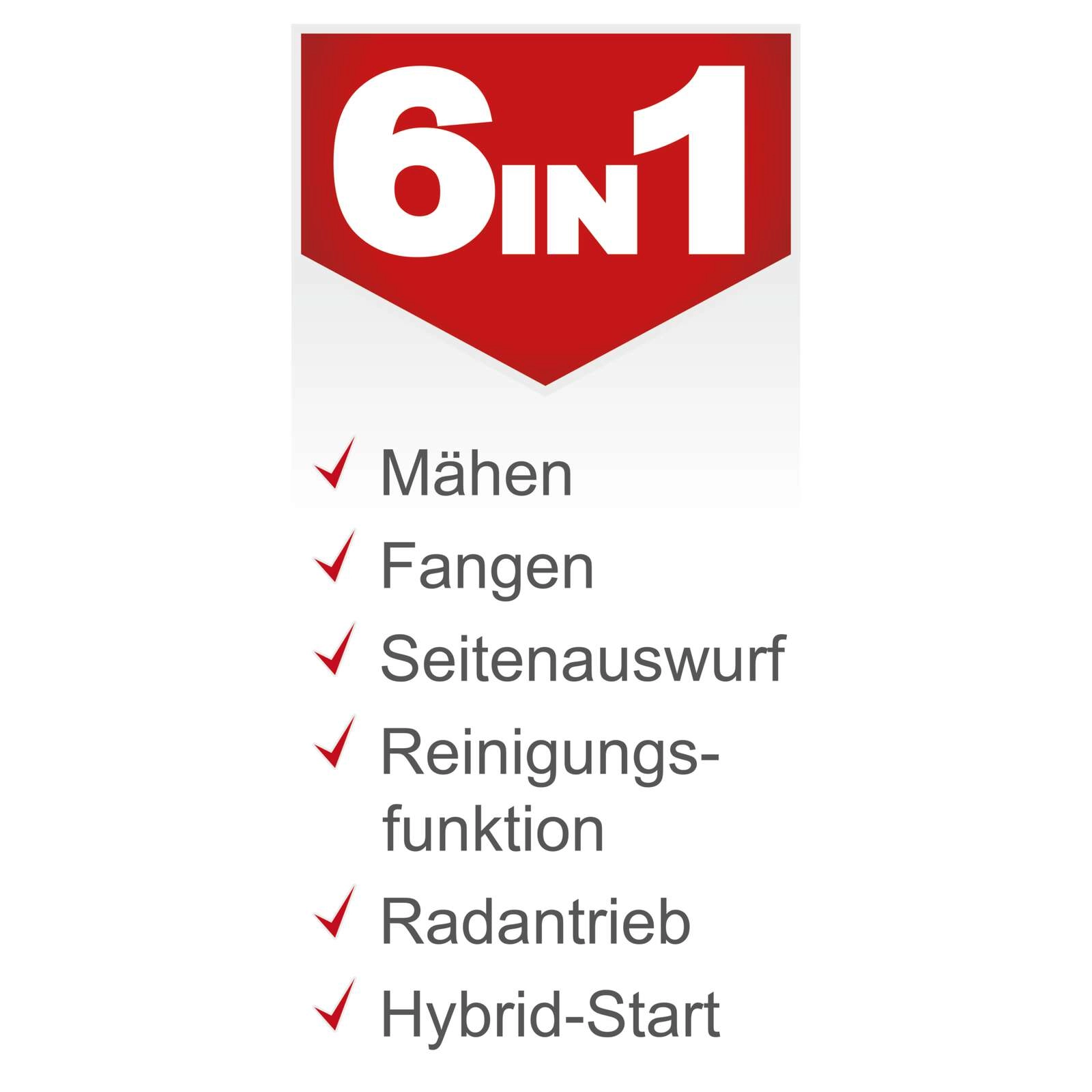 Benzin-Aufsitzrasenmäher MR235-61 Scheppach - 6,0PS | 61cm Schnittbreite | 150L Korb | LED Leuchte | E-Start | 4Vorwärtsgänge | inkl. Öl & Abdeckhaube