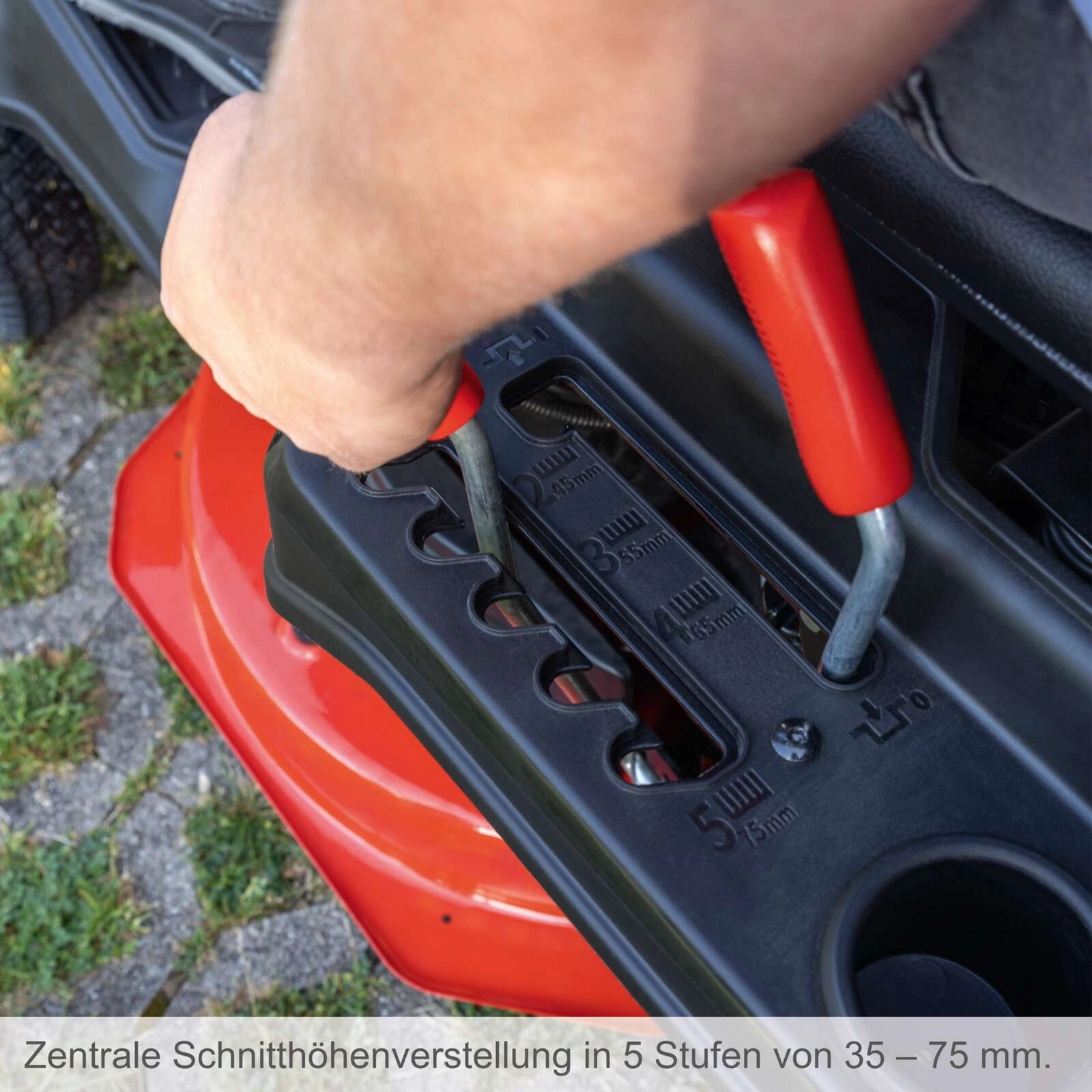 Benzin-Aufsitzrasenmäher MR225-61 Scheppach - 6,0PS | 61cm Schnittbreite | 150L Fangsack | Elektro-Start | 4 Vorwärtsgänge