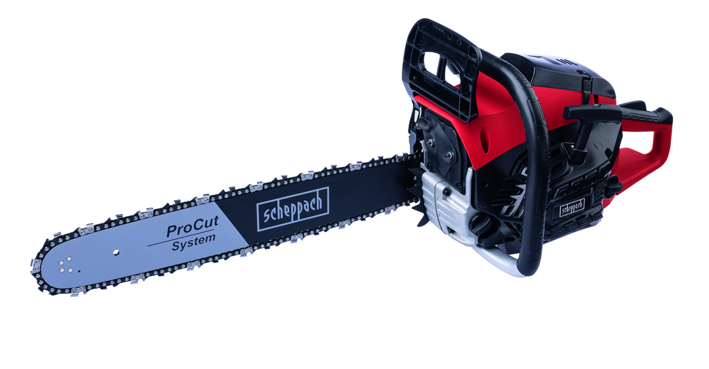 Benzin-Kettensäge PCS46 Scheppach - 2,4 PS | 1,8 kW 2-Takt-Benzinmotor | 18" / 45cm ProCut-Schwert und -Kette