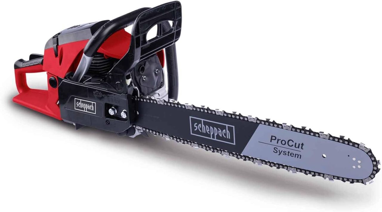 Benzin-Kettensäge PCS53 Scheppach - 2,7 PS | 2,0 kW 2-Takt-Benzinmotor | 20" / 51 cm ProCutSchwert und -Kette