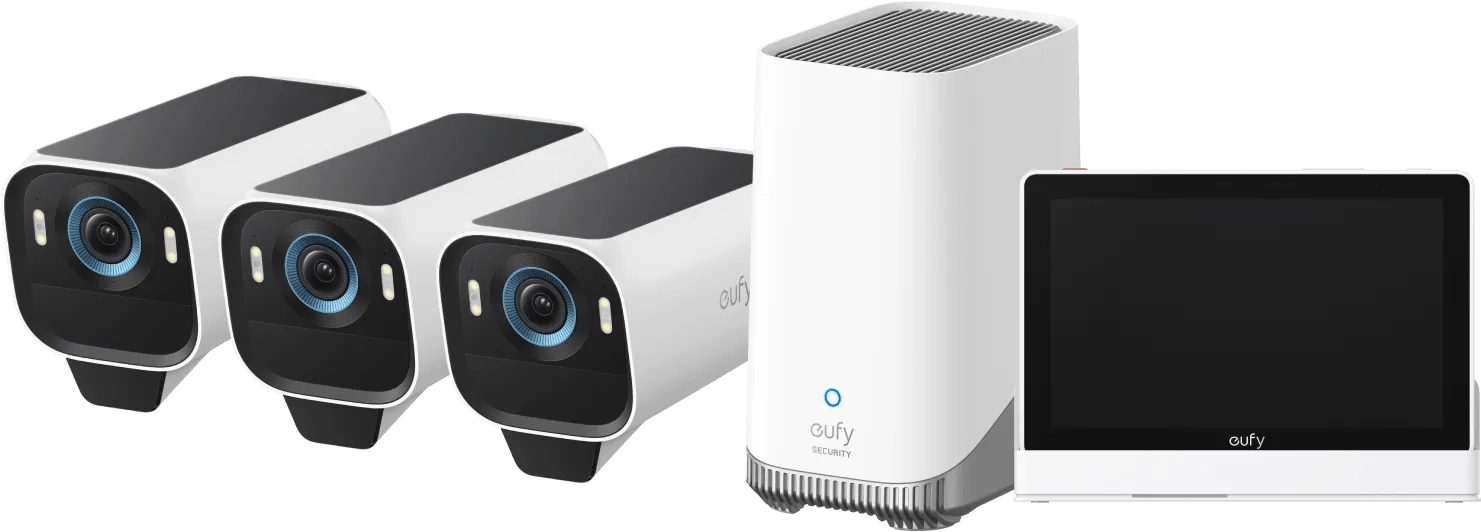 eufyCam S3 Pro 3er-Pack + Smart Display E10