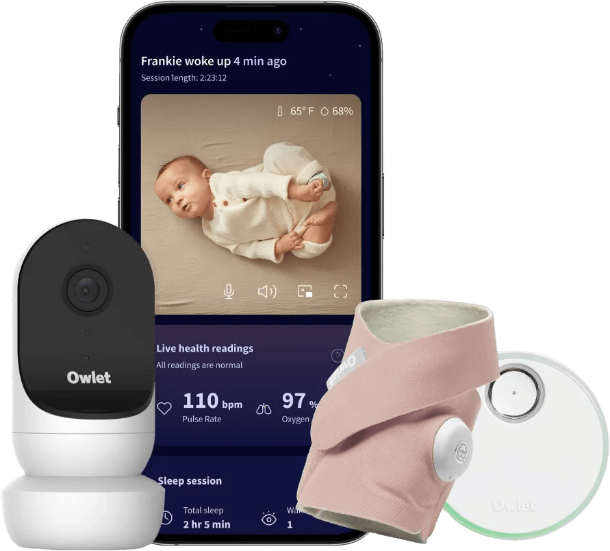 Owlet Cam 2 + Dream Sock Dusty Rose OW-DSDUO-RO