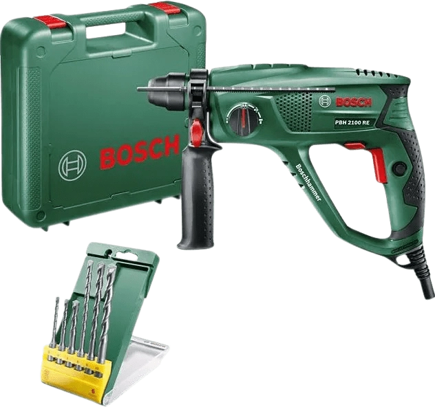Bosch PBH 2100 RE + 6-teiliges SDS-Plus Bohrerset