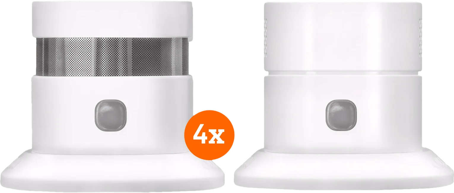 KlikAanKlikUit ZSDR-850 Rauchmelder (3 Jahre) 4er-Pack + Kohlenmonoxidmelder
