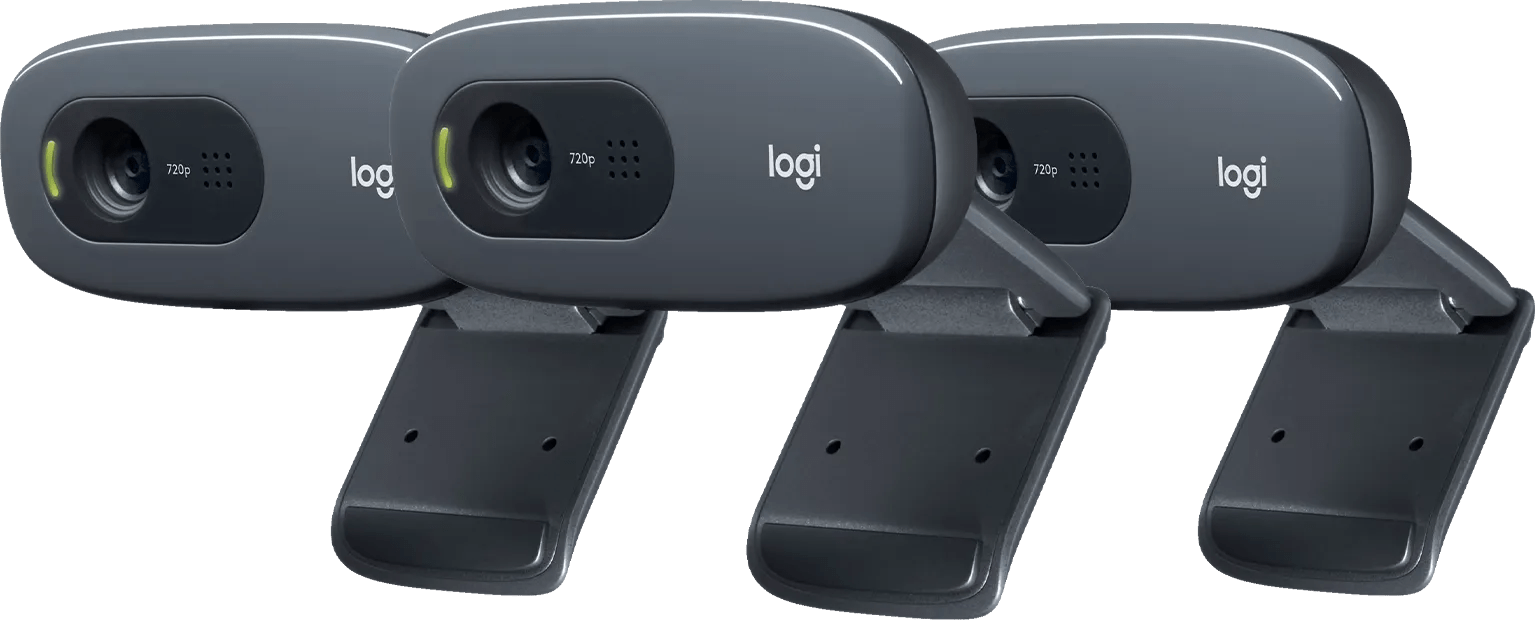 Logitech C270 HD-Webcam 3er-Pack