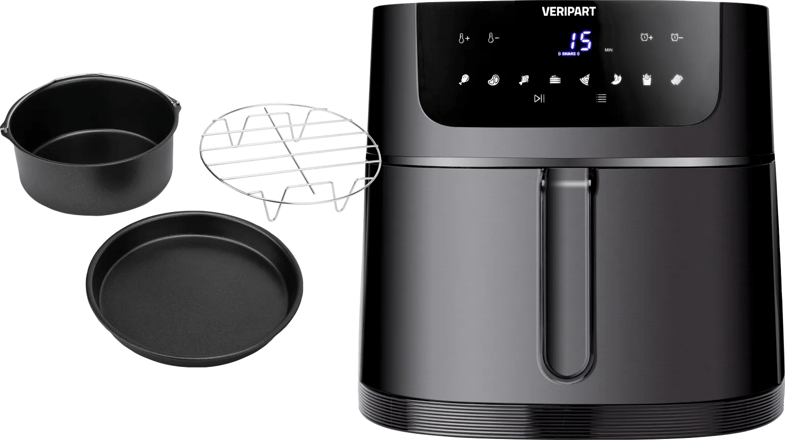 Veripart Heißluftfritteuse XXL + Zubehörset