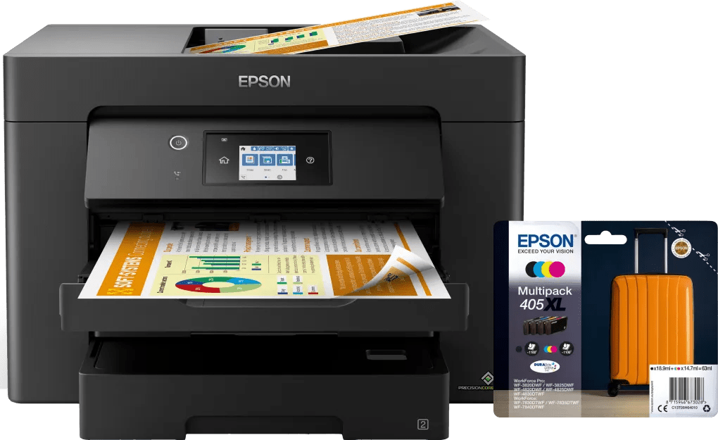 Epson WorkForce WF-7830DTWF + 1 Satz Reservepatronen XL