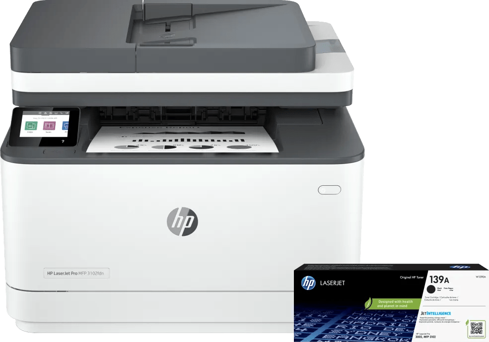 HP LaserJet Pro MFP 3102fdw + 1 zusätzlicher schwarzer Toner