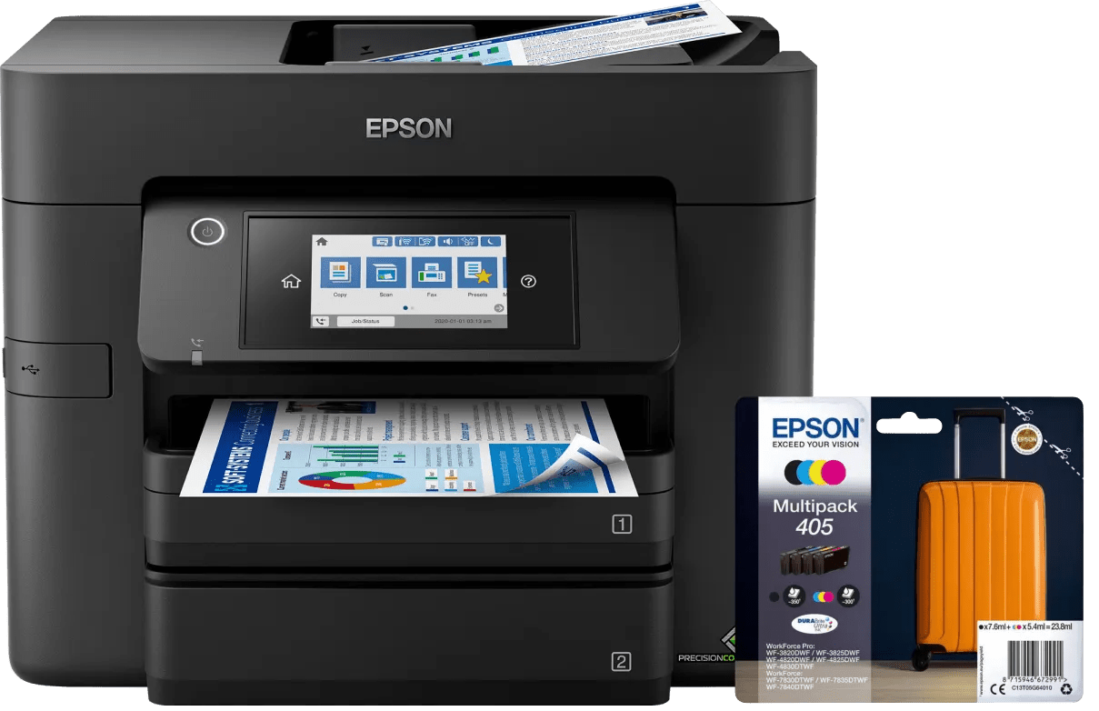 Epson WorkForce WF-4830DTWF + 1 Satz Reservepatronen