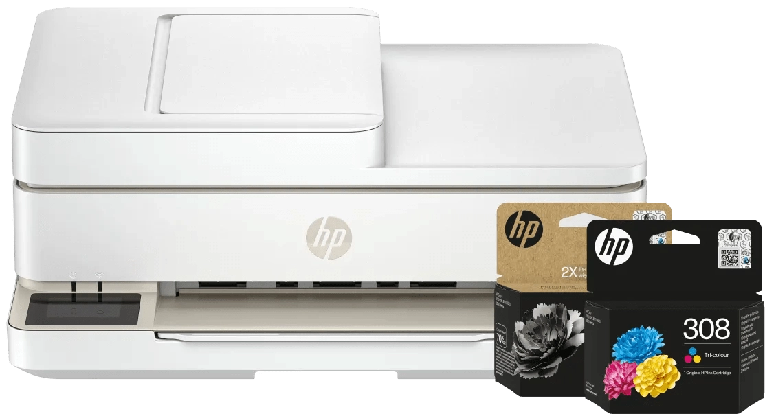 HP ENVY 6520e + 1 schwarze XL-Patrone + 1 Farbpatrone