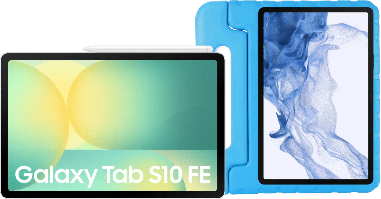 Samsung Galaxy Tab S10 FE 10,9 Zoll 256GB Wi-Fi Silber + Just in Case Kids Cover Blau