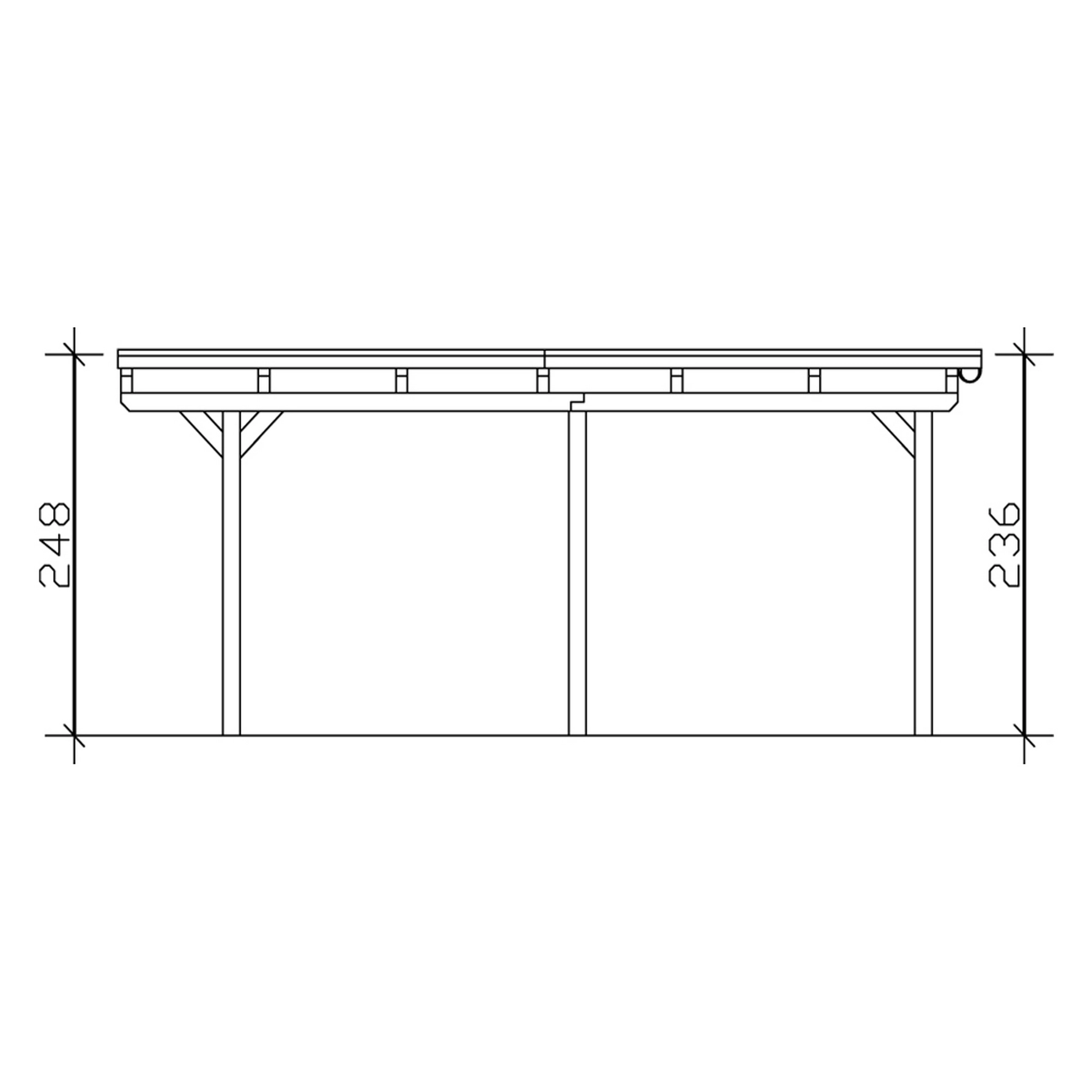 Carport Emsland 613 x 604cm