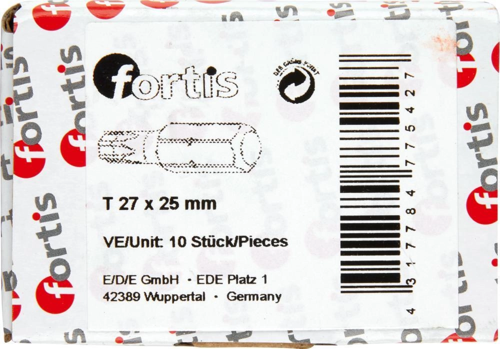 Bit zähhart 1/4" DIN3126 C6,3 T27x25mm 10er Pack FORTIS