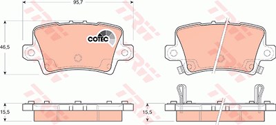 TRW Bremsbelagsatz GDB3408 Bremsbeläge,Bremsklötze HONDA,CIVIC VIII Hatchback (FN, FK),CIVIC IX (FK)