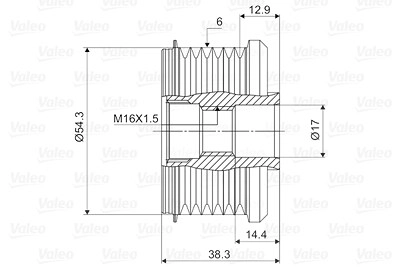 VALEO Freilauf Lichtmaschine VALEO NEW SPARE PART 588002 Generatorfreilauf,Freilaufriemenscheibe FORD,FIAT,PEUGEOT,Fiesta Mk6 Schrägheck (JA8, JR8)