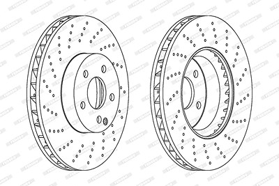 FERODO Bremsscheibe DDF1694C-1 Bremsscheiben,Scheibenbremsen MERCEDES-BENZ,C-Klasse Limousine (W204),C-Klasse T-modell (S204)